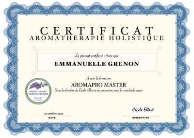 Certificat Aroma-Pro NAHA